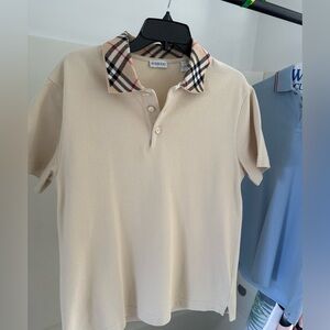 Burberry men polo size size large tan (nutmeg) worn once in excellent condition